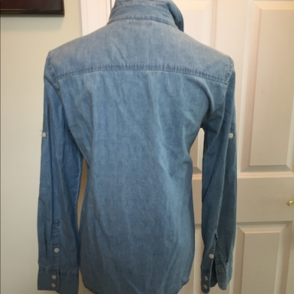 Per Se denim button down shirt - Picture 3 of 5